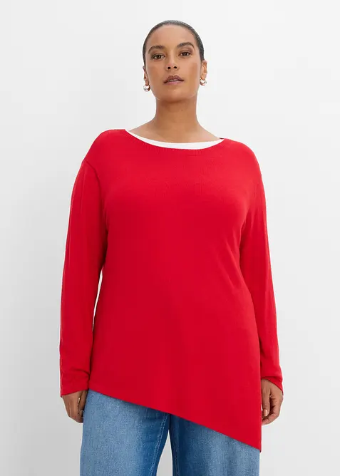 Pull en fine maille, viscose majoritaire, bonprix