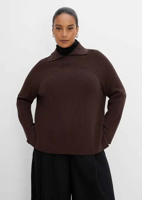 Grobstrick-Pullover mit Turtleneck, bonprix
