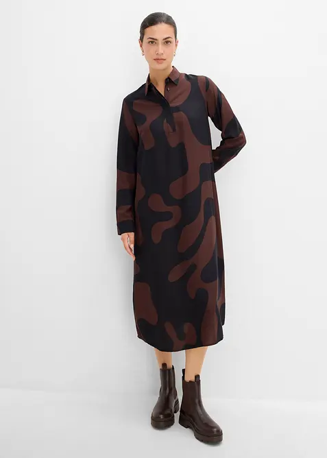 Blusenkleid aus feiner Viskose, bonprix