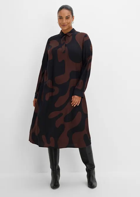 Blusenkleid aus feiner Viskose, bonprix