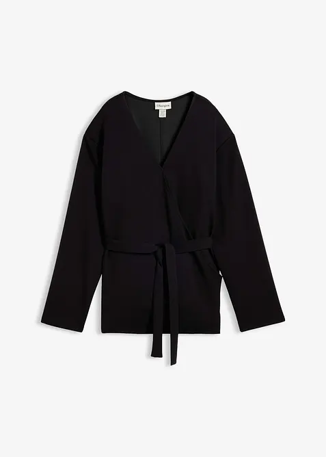 Wickelshirt aus feinem Viskose-Mix, bonprix