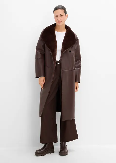 Manteau enduit &agrave; col montant, bonprix