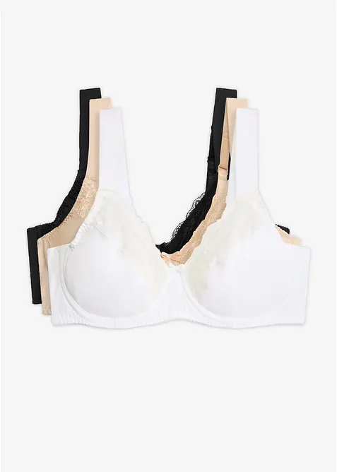 Minimizer-BH mit gepolsterten Tr&auml;gern (3er Pack), bonprix