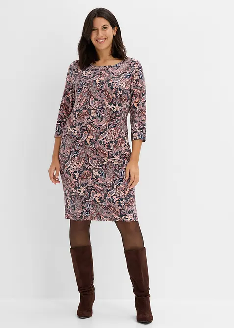 Robe en jersey &agrave; imprim&eacute; paisley, bonprix
