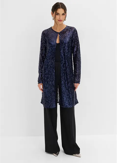 Long gilet &agrave; sequins, bonprix