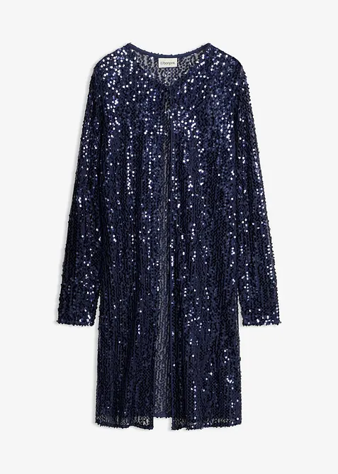 Long gilet &agrave; sequins, bonprix