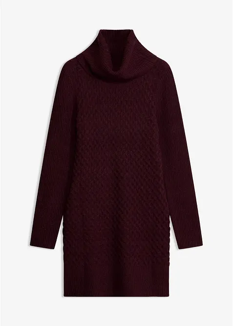 Figurbetontes Strickkleid mit Rollkragen, bonprix