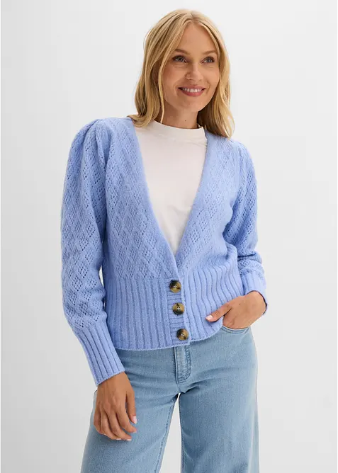 Feinstrickjacke mit Knopfdetails, bonprix