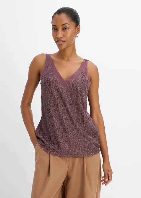 Top mit Pailletten, bonprix