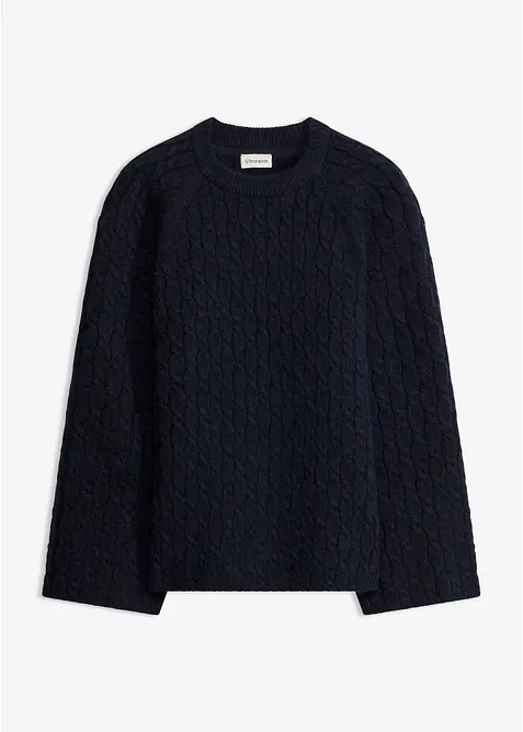 Pull oversize en maille torsad&eacute;e, bonprix