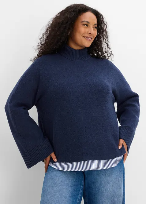 Pullover mit Stehkragen, bonprix