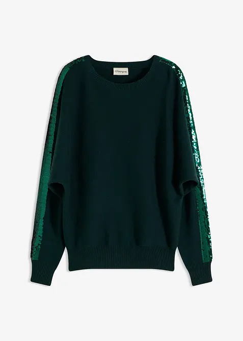 Pull en fine maille &agrave; sequins, bonprix