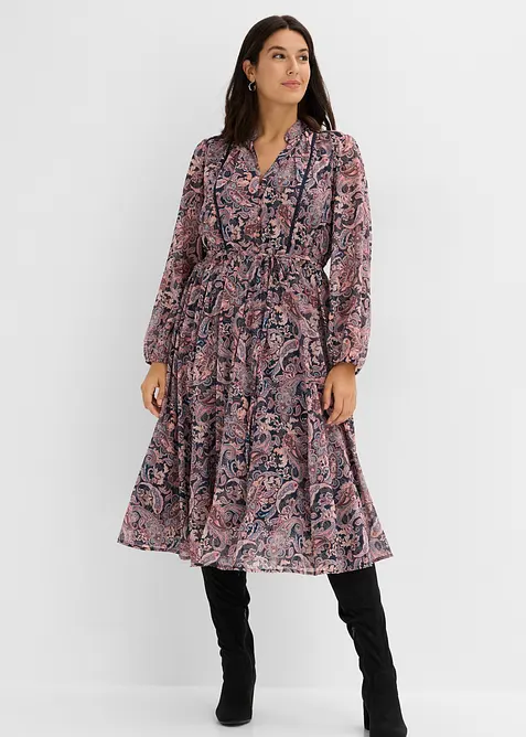 Robe en mousseline &agrave; imprim&eacute; paisley, bonprix