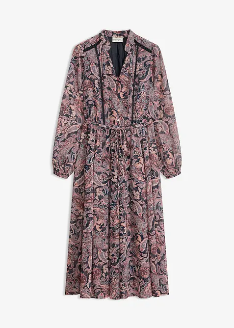 Paisleykleid aus Chiffon, bonprix