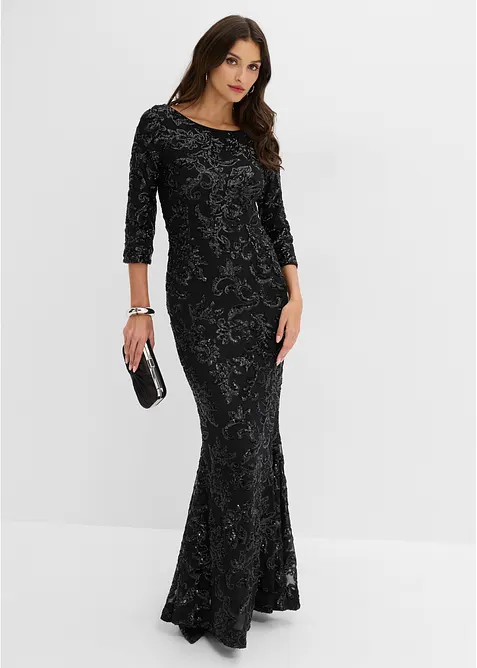 Paillettenkleid mit R&uuml;ckenausschnitt, bonprix
