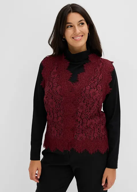 Gilet sans manches en dentelle, bonprix