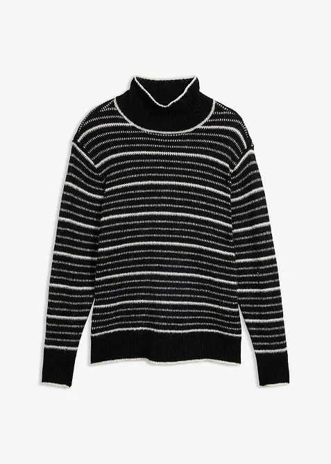 Pull long en laine m&eacute;lang&eacute;e douce, bonprix
