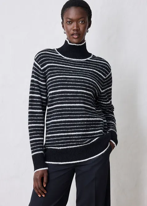 Longpullover aus weichem Woll-Mix, bonprix