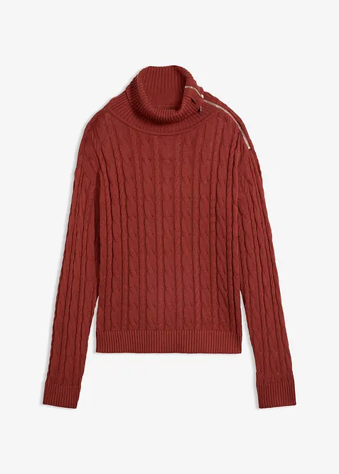 Pull doux &agrave; col roul&eacute;, bonprix
