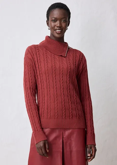 Rollkragenpullover aus weichem Woll-Mix, bonprix