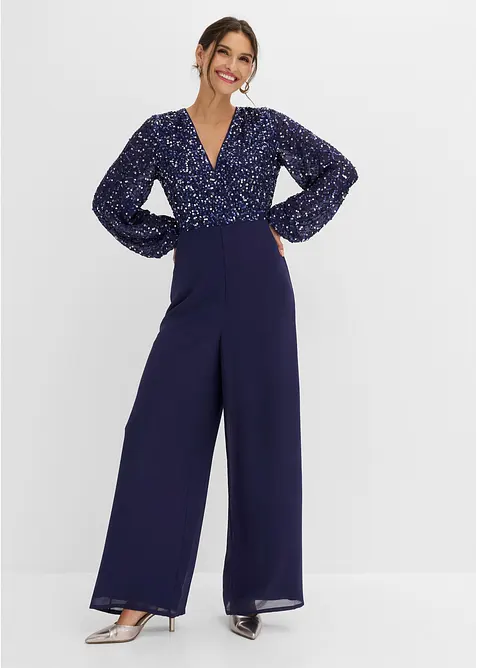 Combinaison avec haut brod&eacute; de sequins, bonprix