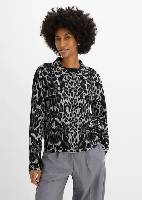 Strickjacke mit Jacquardmuster, bonprix