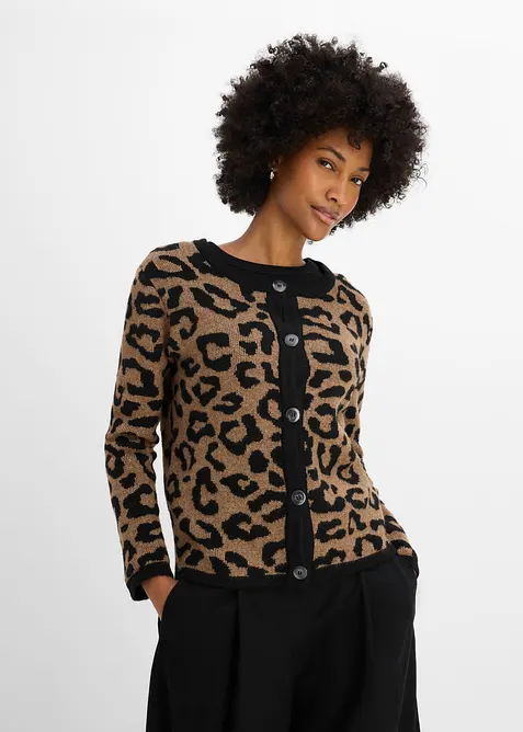 Strickjacke mit Jacquardmuster, bonprix