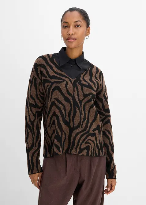Pullover mit Jacquardmuster, bonprix