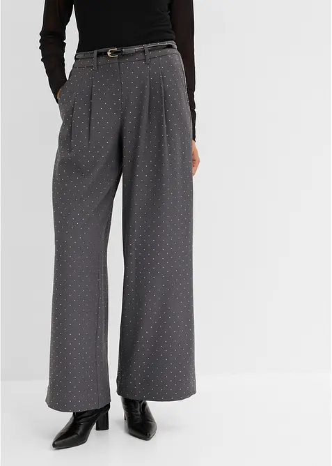 Bundfaltenhose mit Glitzer, bonprix