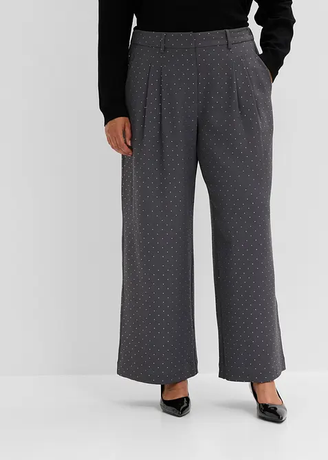 Bundfaltenhose mit Glitzer, bonprix