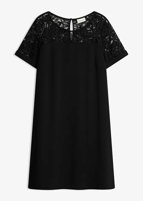 Minikleid mit Spitzen-Einsatz, bonprix