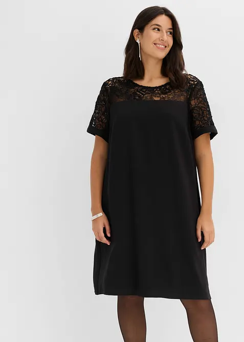 Minikleid mit Spitzen-Einsatz, bonprix