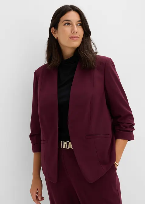 Blazer mit gerafften 3/4-&Auml;rmeln, bonprix