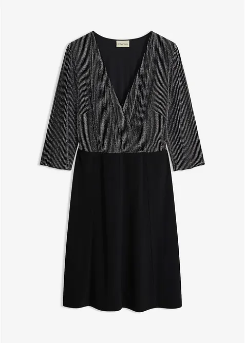 Jerseykleid mit Glitzereinsatz, bonprix