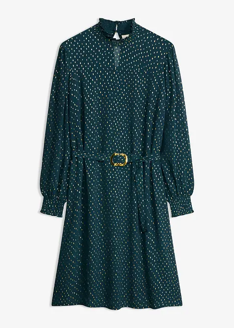 Chiffonkleid mit elegantem G&uuml;rtel, bonprix
