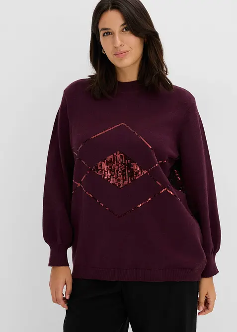 Pull &agrave; paillettes, bonprix