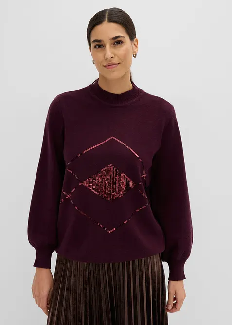 Pull &agrave; paillettes, bonprix