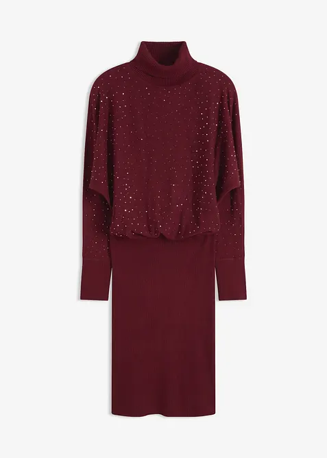 Strickkleid mit Glitzersteinchen, bonprix