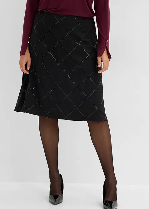 Jupe &agrave; sequins, bonprix