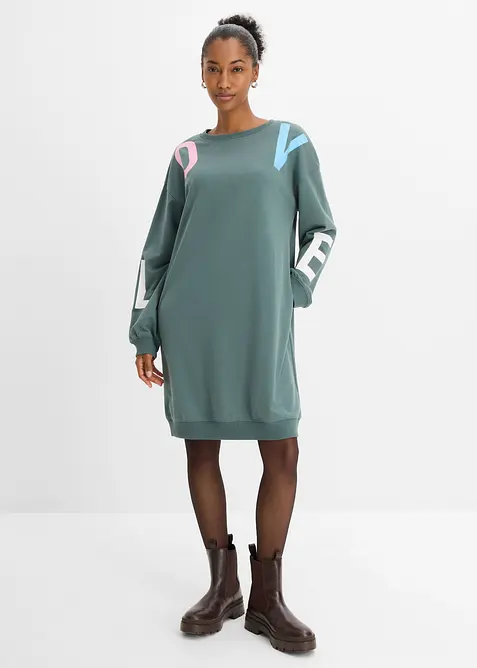 Sweatkleid aus weichem Baumwoll-Mix, bonprix