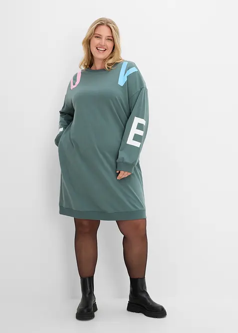 Robe sweat en mati&egrave;re douce, bonprix