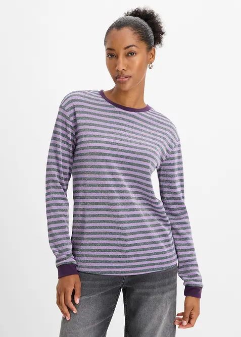 Langarmshirt mit Glitzergarn, bonprix
