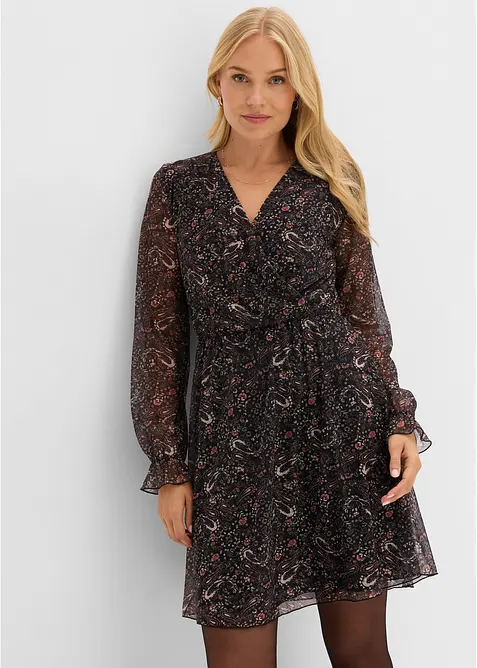 Jerseykleid aus feinem Mesh, bonprix