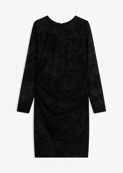 Jerseykleid aus feinem Mesh, bonprix