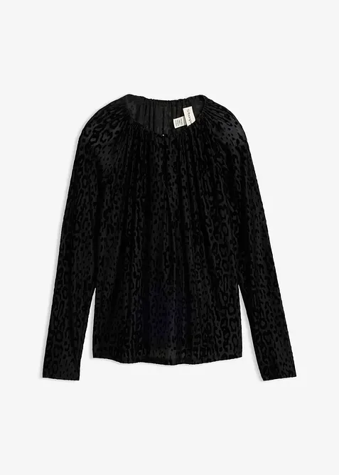 Langarmshirt aus feinem Mesh, bonprix