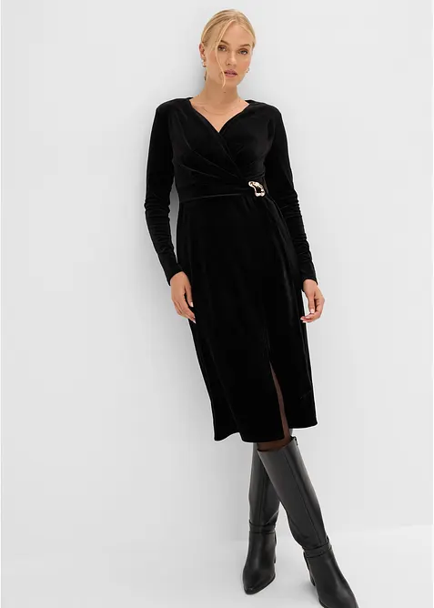 Jerseykleid aus Samt, bonprix