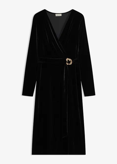 Jerseykleid aus Samt, bonprix