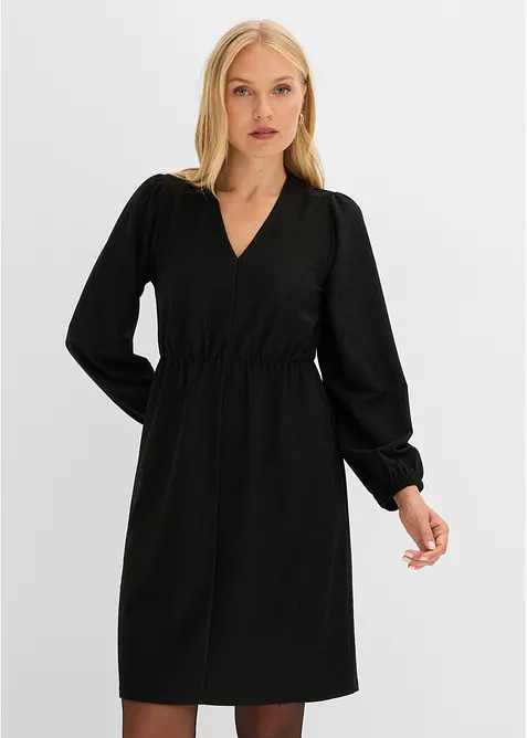 Kleid mit V-Ausschnitt und Bindeband im R&uuml;cken, bonprix