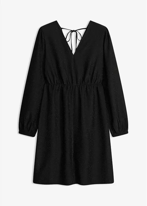 Kleid mit V-Ausschnitt und Bindeband im R&uuml;cken, bonprix