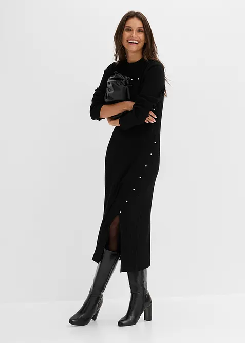 Strickkleid mit Perlen-Details, bonprix